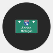 Adrian Michigan Mi Interstate Highway Vacation Sou ラウンドシール (正面)