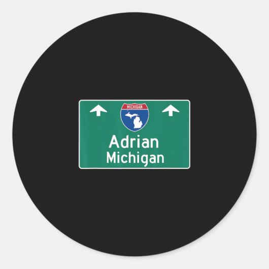 Adrian Michigan Mi Interstate Highway Vacation Sou ラウンドシール (正面)