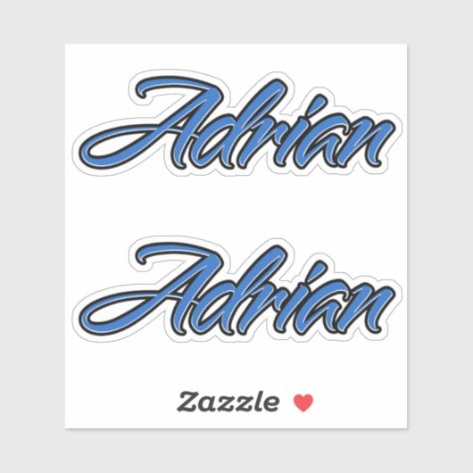 Adrian Name blue Aufkleber Sticker Stickerset シール (シート)