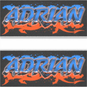 Adrian Vorname Name Graffiti Aufkleber Sticker シール (正面)