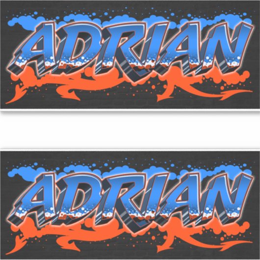 Adrian Vorname Name Graffiti Aufkleber Sticker シール (正面)