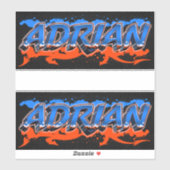 Adrian Vorname Name Graffiti Aufkleber Sticker シール (シート)