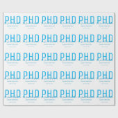 Adribate Keepsake White Blue Name Degree PhD ラッピングペーパー (フラット)