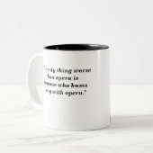 Adrienの英語危ない事オペラ引用文のマグ ツートーンマグカップ (正面左)