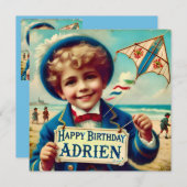 ADRIEN ～誕生日カード～飛んでいる凧～フラットカード (正面/裏面)