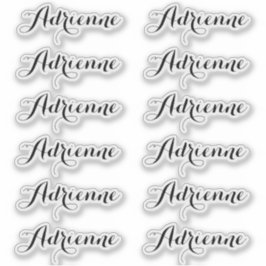 Adrienne — Cursive Script Name Label Stickers シール