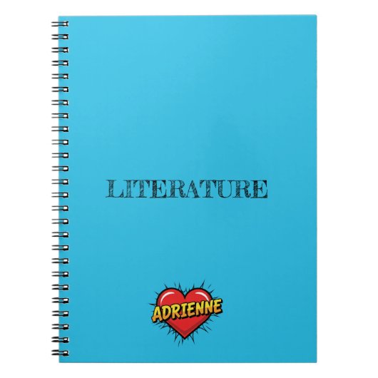 Adrienne Heart Blue ノートブック (正面)