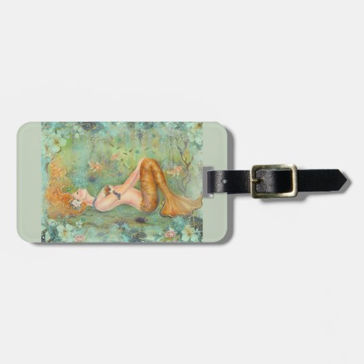 Adrift平和な人魚のメイドby Renee ラゲッジタグ (正面横)