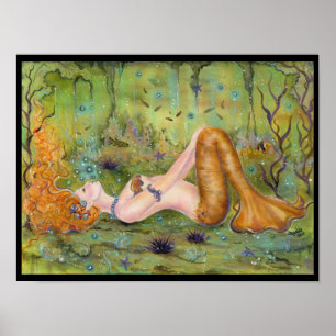 Adrift Mermaid Poster By Renee L.Lavoie ポスター