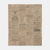 Ads of the Past, NY 1856 フリースブランケット (正面)