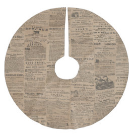 Ads of the Past, NY 1856 ブラッシュドポリエステルツリースカート