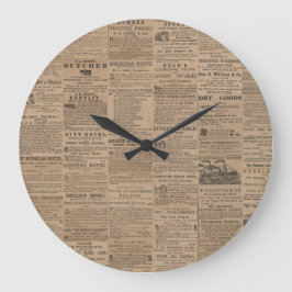 Ads of the Past, NY 1856 Wall Clock ラージ壁時計