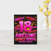 Adult 18 Year Old For Boys 18th Birthday Boy  カード (黄色い花)