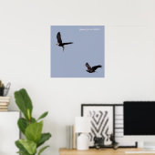 Adult and immature eagles ポスター (ホームオフィス)