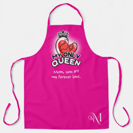 Adult Apron : My Only Queen (magenta) エプロン