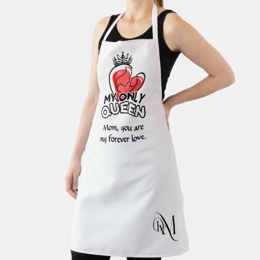 Adult Apron : My Only Queen (white) エプロン (インサイチュ)