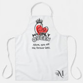 Adult Apron : My Only Queen (white) エプロン (正面)