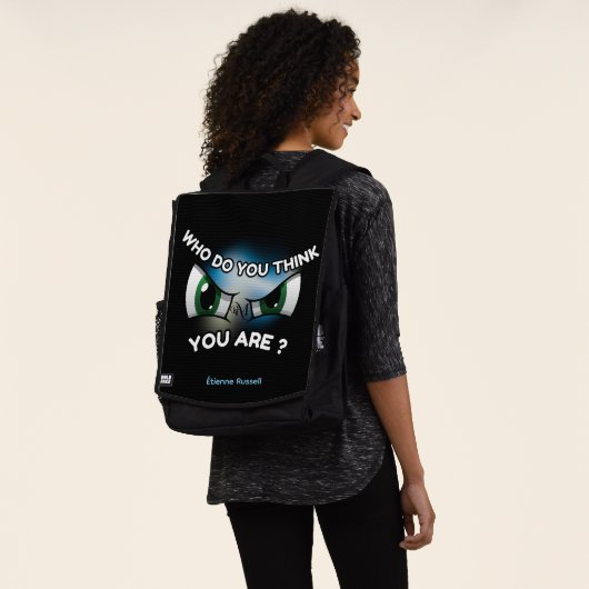 Adult Backpack : Who Do You Think (黒) バックパック (着用)