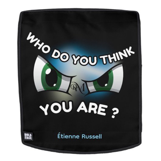 Adult Backpack : Who Do You Think (black) バックパック (取り外し可フェース)