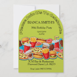 Adult Birthday  Party  招待状