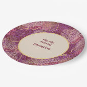 Adult Birthday Silhouette Stencil Art Pattern ペーパープレート (アングル)