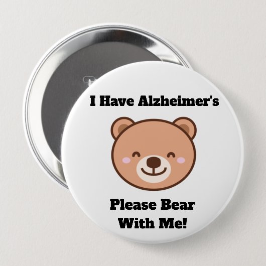 Adult Button I Have Alzheimer’s 缶バッジ (正面&裏面)
