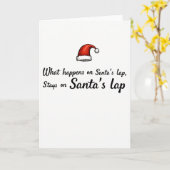 Adult Christmas card what happens on Santas lap カード (黄色い花)