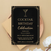 Adult Cocktail Party Birthday 招待状