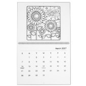 Adult Coloring Calendar カレンダー (3月 2027)