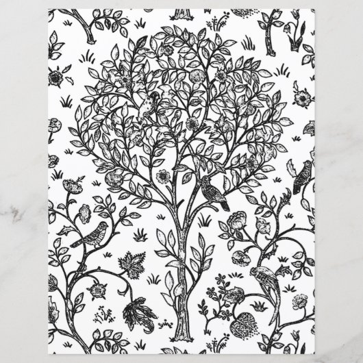 Adult Coloring Page、William Morris Tree of Life (正面)