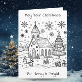 Adult Coloring Personalized Christmas  カード