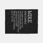 Adult Definition First Name Mike Men Funny  フリースブランケット (正面(横))