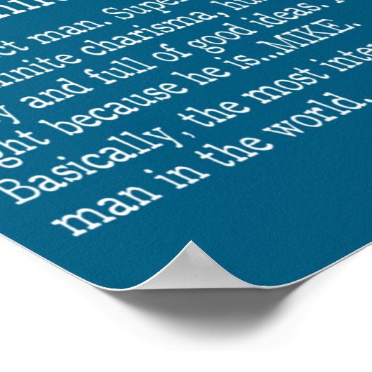 Adult Definition First Name Mike Men Funny  ポスター (角)