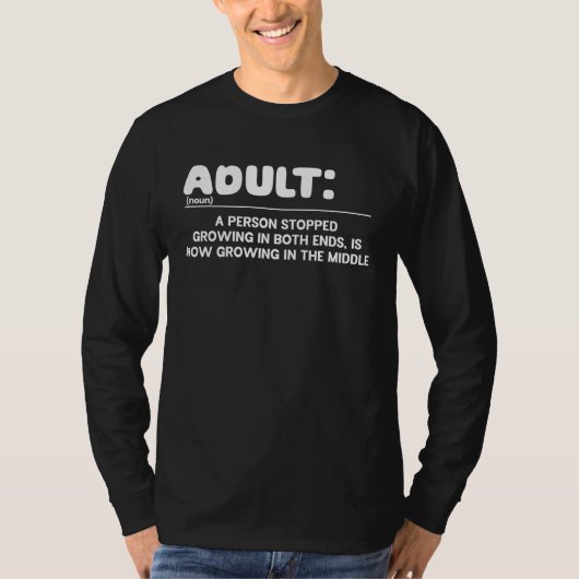 Adult Definition Hilarious Gag Dictionary  Person Tシャツ (正面)