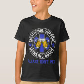 Adult Funny Drinking Emotional Support Drinking Bu Tシャツ (正面)