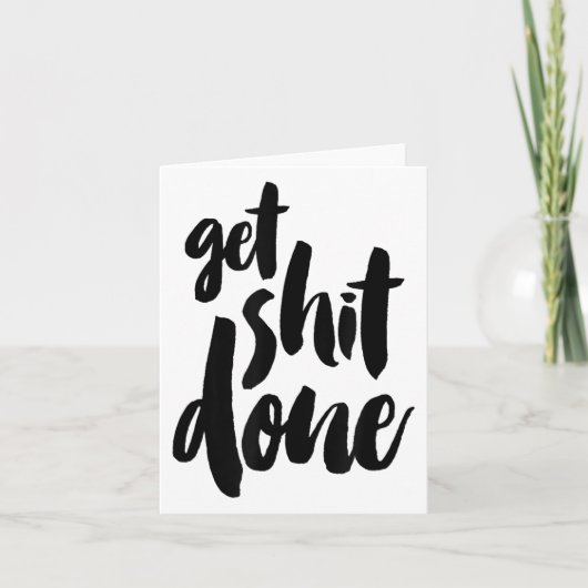 Adult Get Sht Done Motivational Quote  カード (正面)