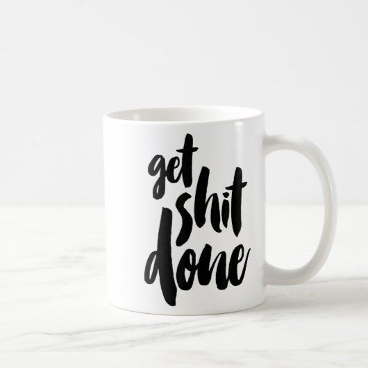 Adult Get Sht Done Motivational Quote コーヒーマグカップ (右)