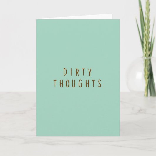 Adult Humor Dirty Thoughts Card カード (正面)
