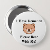 Adult "I Have Dementia" button 缶バッジ (正面&裏面)