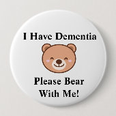 Adult "I Have Dementia" button 缶バッジ (正面)
