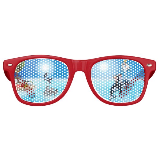 Adult & Kids Fun Retro Party Shades レトロサングラス (正面)