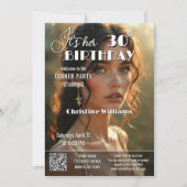 Adult Magazine Cover Stylish Birthday 招待状 (正面)