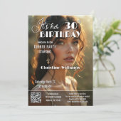 Adult Magazine Cover Stylish Birthday 招待状 (スタンド正面)