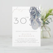 Adult Mermaid ANY Birthday Party Invitation 招待状 (スタンド正面)