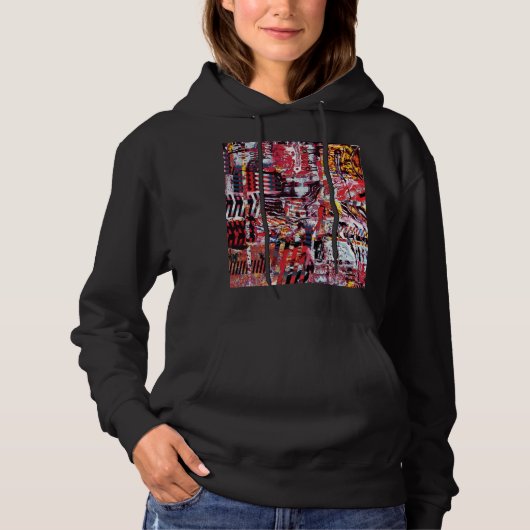 Adult Pullover Hoodie – Fragmented Pulse パーカ (正面)