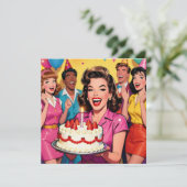 Adult Retro Surprise Party for Her カード (スタンド正面)
