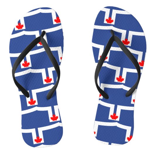 Adult Slim Straps with Flag of Toronto, Canada ビーチサンダル (ソール)
