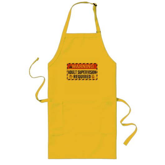  Adult Supervision Apron ロングエプロン (正面)