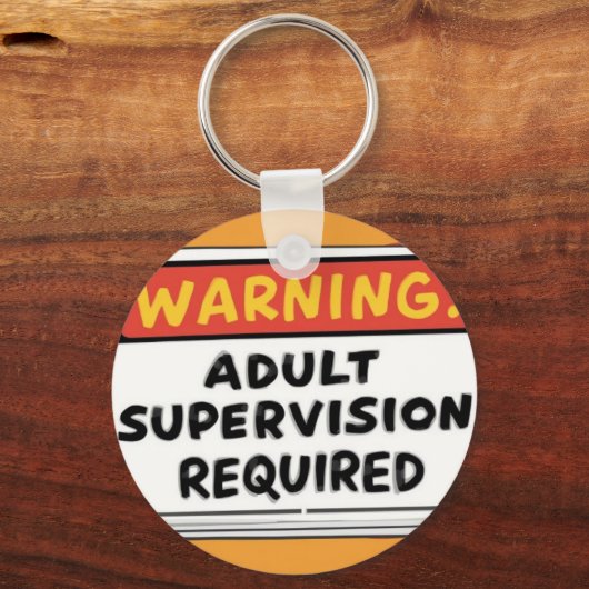  Adult Supervision Keychain キーホルダー (裏面)