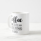 Adultingが堅いのでコーヒー コーヒーマグカップ (正面左)